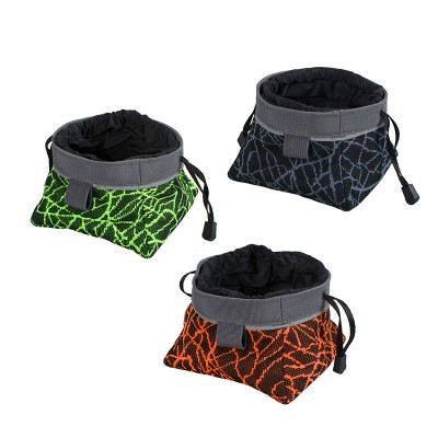 Manufacturer wholesale foldable polyester portable travel dog food bag bowl