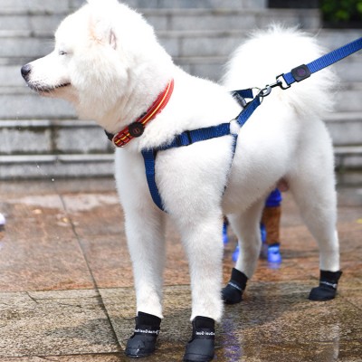 Manufacturer wholesale multi-colors silicone waterproof anti slip pet dog rain shoes