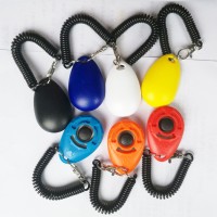 Manufacturer wholesale custom logo sound stop barking training whistle round dog clicker