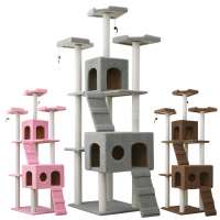 Manufacturer wholesale large sisal multiple colors lambswool cat tree house condo