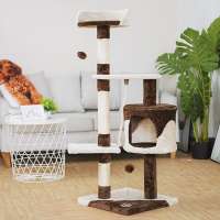 Manufacturer wholesale sisal short plush scratcher tree house condo cat tower